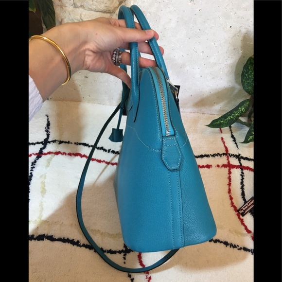 ❌SOLD❌Authentic Hermes Chevre Mysore Bolide31 Turquoise - Picture 5 of 12